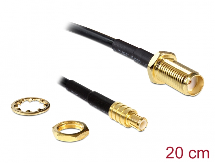 Delock Antennenkabel SMA-Buchse zum Einbau > MCX-Stecker 20cm #1 