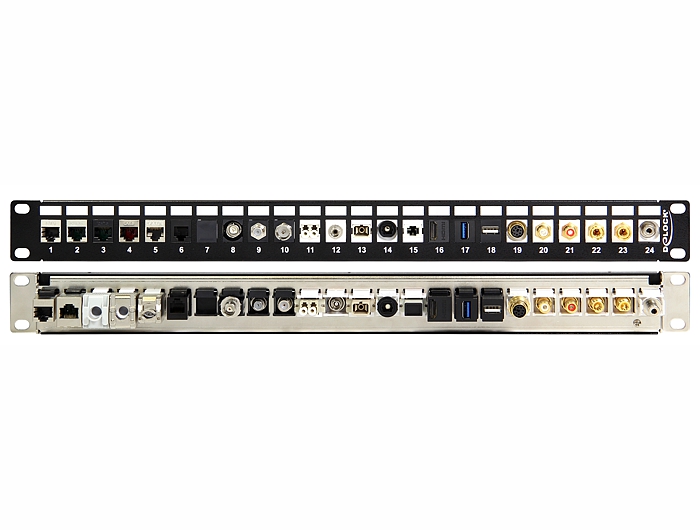 Delock 19″ Keystone Patchpanel 24 Port schwarz #5 