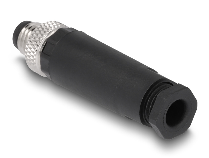 Delock M8 Steckverbinder A-kodiert 4 Pin Stecker zur Montage mit Schraubanschluss #2 