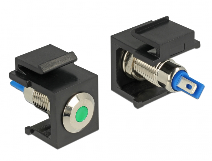 Delock Keystone LED grün 6 V flach, schwarz #1 