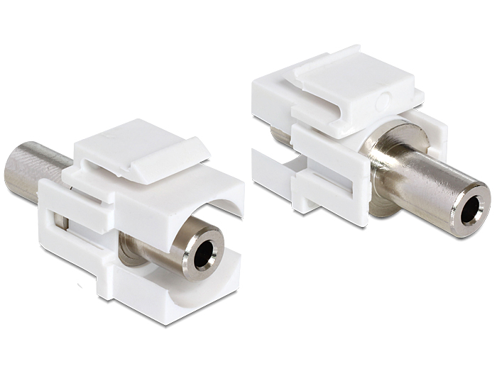 Delock Keystone Modul Klinkenbuchse 3,5 mm 3 Pin zu Klinkenbuchse 3,5 mm 3 Pin weiß #1 