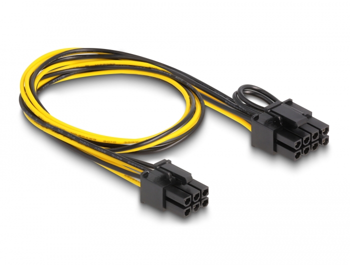 Delock Stromkabel PCI Express 6 Pin Stecker zu PCI Express 6+2 Pin Stecker 50 cm #2 