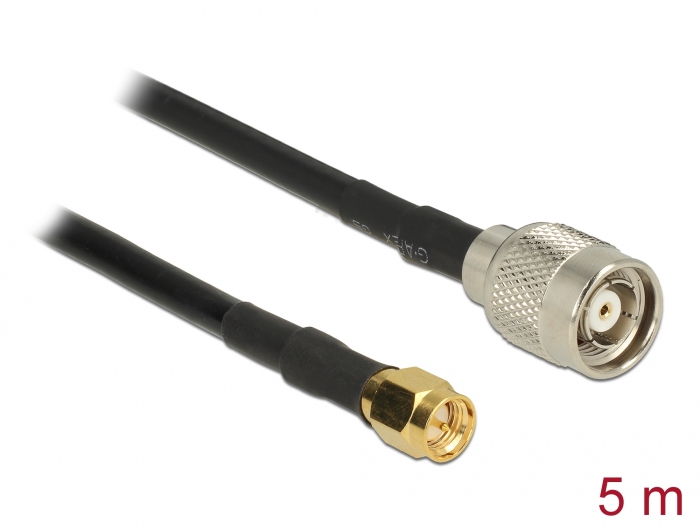 Delock Antennenkabel RP-TNC Stecker > SMA Stecker RG-58 C/U 5 m #1 
