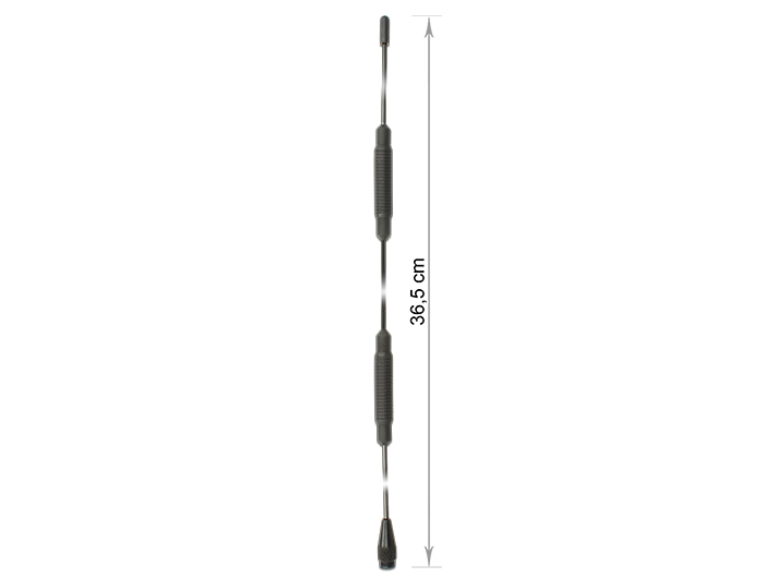 Delock TETRA Antenne 450 - 470 MHz M6 Innengewinde 5 dBi 36,6 cm omnidirektional starr Schraubmontage outdoor schwarz #1 