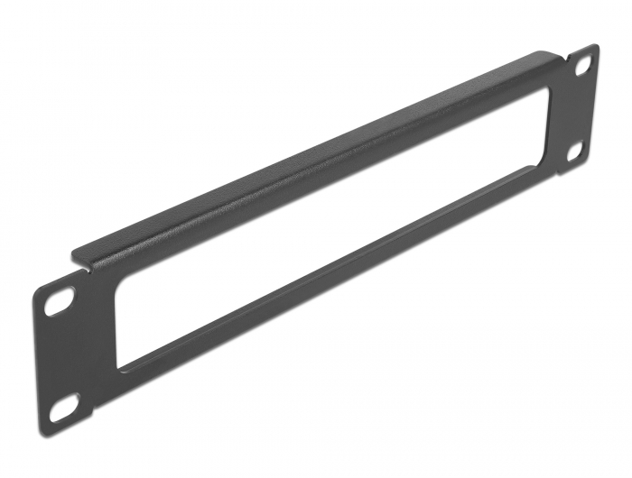 Delock 10″ Netzwerkschrank Panel mit Öffnung 1 HE schwarz #1 