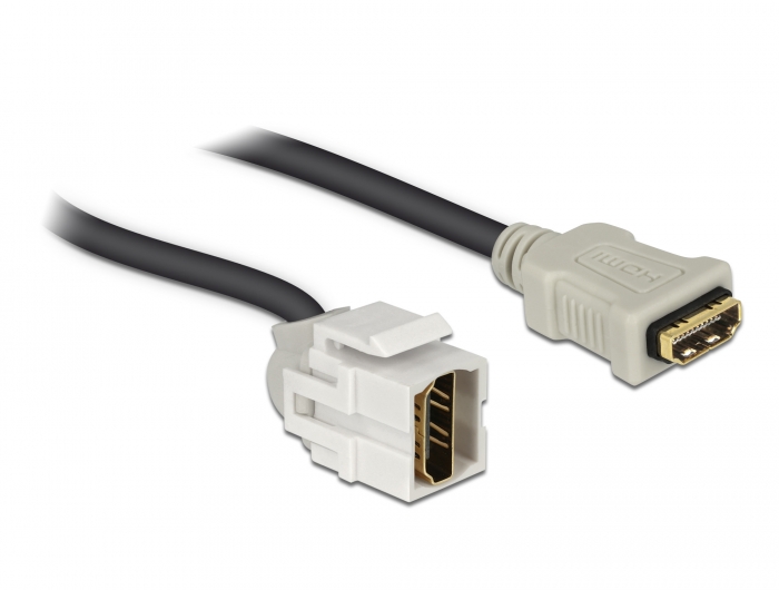 Delock Keystone Modul HDMI Buchse 250° > HDMI Buchse mit Kabel weiß #3 