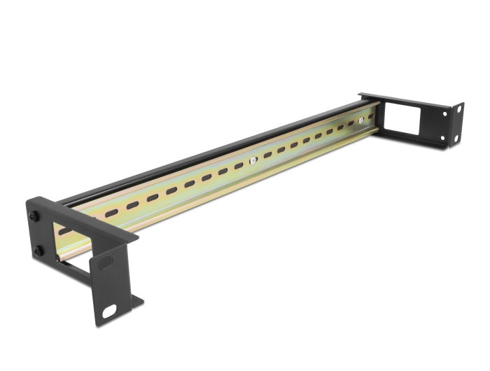 Delock 19″ Hutschienenpanel mit seitlicher Kabeldurchführung 1 HE schwarz #2 