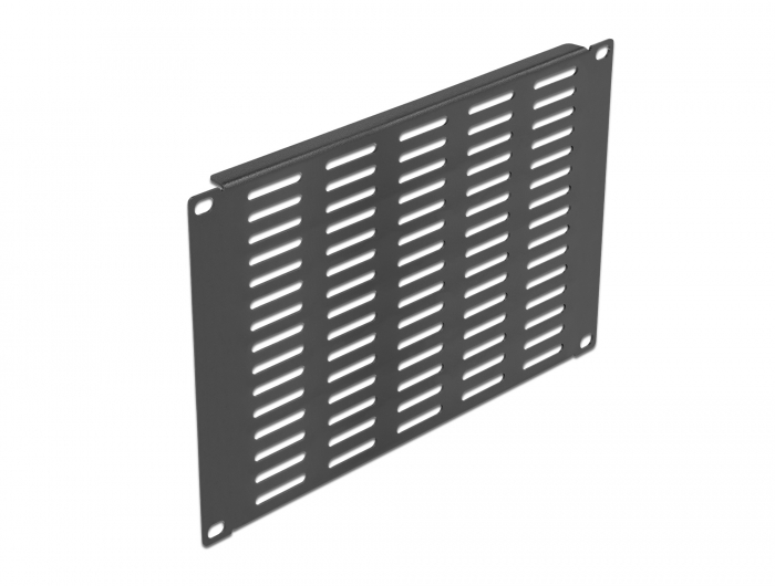 Delock 10″ Netzwerkschrank Panel mit Lüftungsschlitzen horizontal 4 HE schwarz #1 