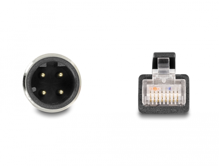 Delock M12 Adapterkabel D-kodiert 4 Pin Stecker zu RJ45 Stecker 50 cm #3 