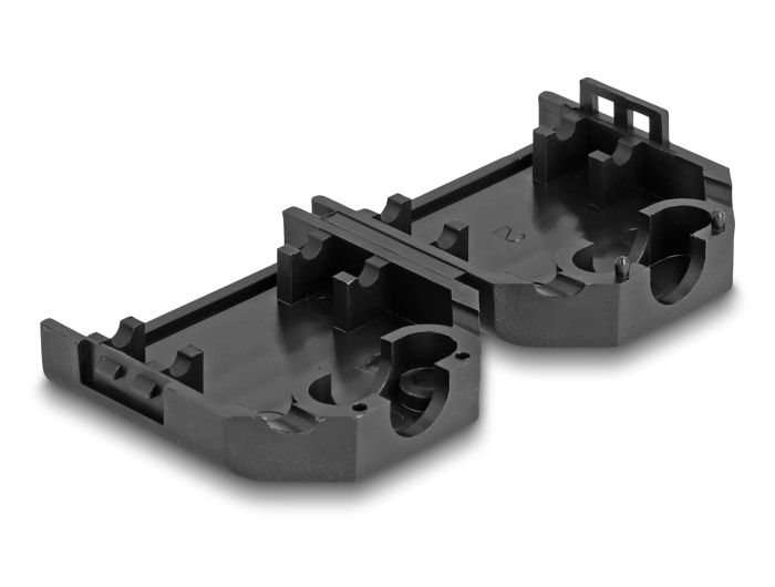Delock Gehäuse für D-Sub 9 Pin Stecker / Buchse Kunststoffgehäuse mit Zugentlastung schwarz #2 