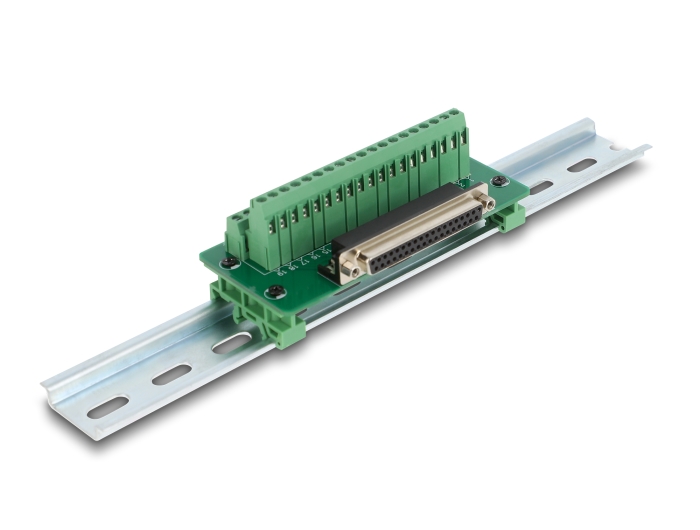 Delock D-Sub 37 Pin Buchse zu Terminalblock für Hutschiene #1 