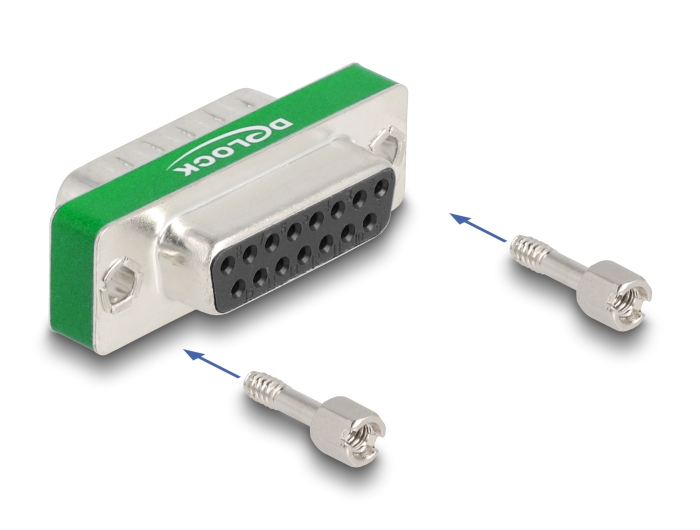 Delock HF/EMI Entstörfilter D-Sub 15 Pin Stecker zu Buchse mit Tiefpass kapazitiv #3 