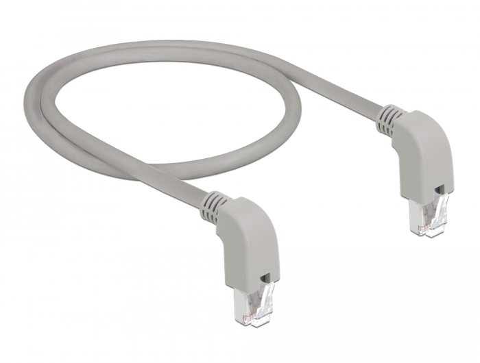 Delock Netzwerkkabel RJ45 Cat.6A S/FTP unten / unten gewinkelt 0,5 m #2 