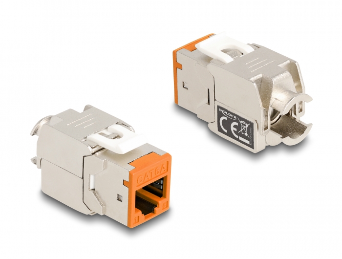Delock Keystone Modul RJ45 Buchse zu LSA Cat.6A werkzeugfrei farbig Set 8 Stück #9 