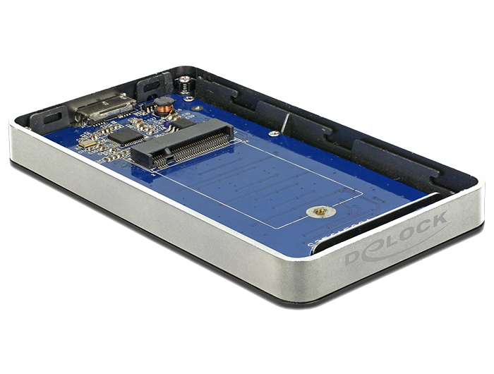 Delock Externes Gehäuse M.2 Key B 42 mm SSD > USB 3.0 Typ Micro-B Buchse mit Verschlüsselungsfunktion #3 