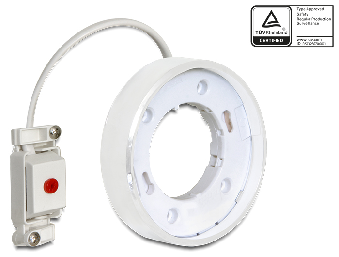 Delock GX53 Aufbaufassung rund Typ F weiß #1 
