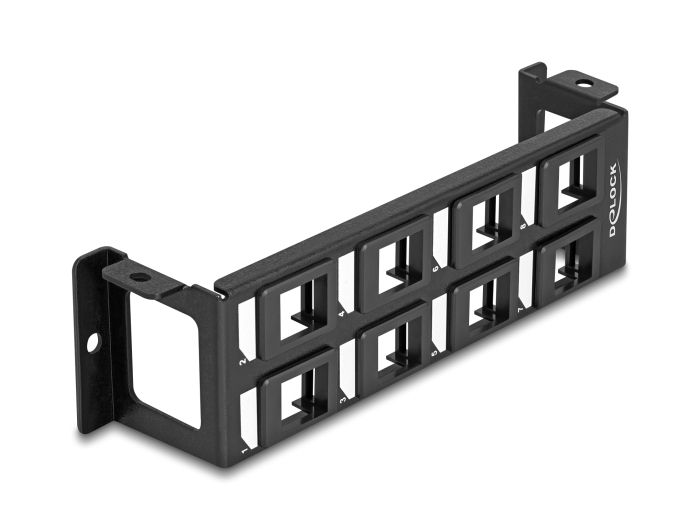 Delock Keystone Halterung 8 Port Panel Aufbau vertikal #1 