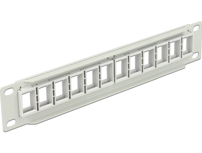 Delock 10″ Keystone Patchpanel 12 Port grau #2 