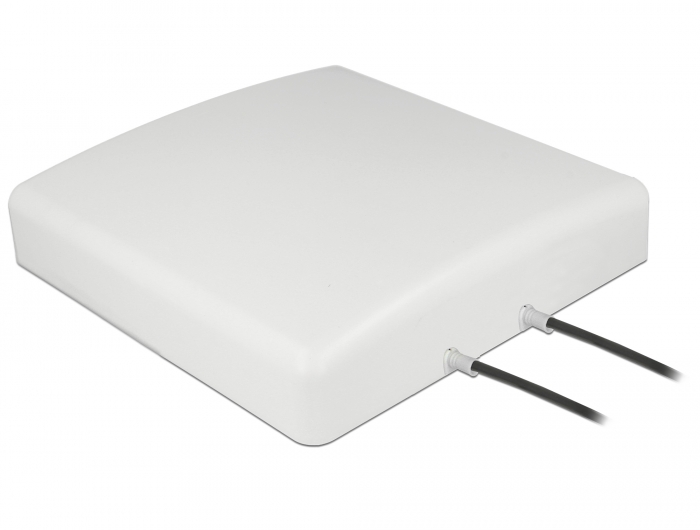 Delock LTE MIMO Antenne 2 x SMA Stecker 8 dBi direktional mit Anschlusskabel RG-58 5 m weiß outdoor #2 