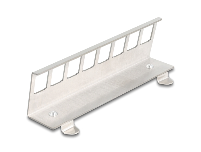 Delock Keystone Metall Halterung 8 Port für Hutschiene #2 