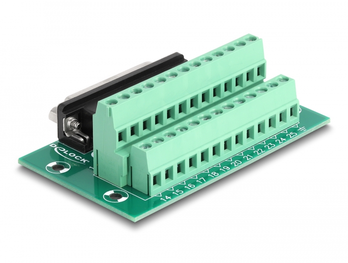 Delock D-Sub 25 Pin Buchse zu Terminalblock für Hutschiene #2 
