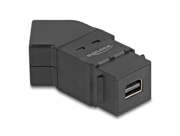 Delock Keystone Modul Mini DisplayPort Einbaubuchse zu DisplayPort Buchse 45° gewinkelt 8K 30 Hz schwarz #2 