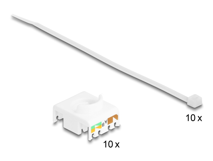 Delock Keystone Modul RJ45 Buchse zu LSA Cat.6A werkzeugfrei violett Set 10 Stück #4 