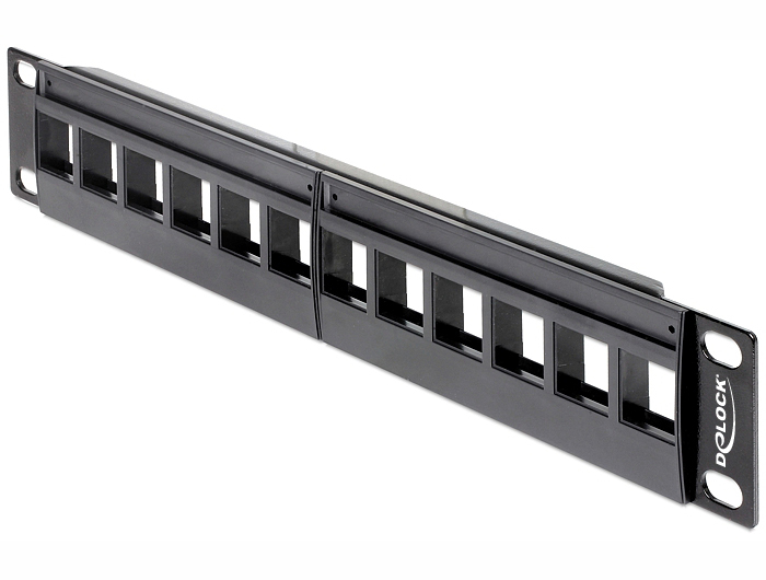 Delock 10″ Keystone Patchpanel 12 Port schwarz #5 