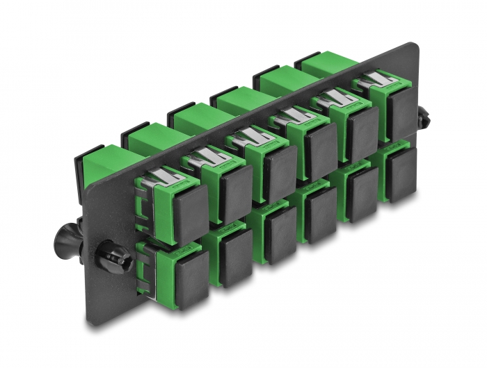 Delock LWL Adapter Panel SC Simplex APC 12 Port grün #2 