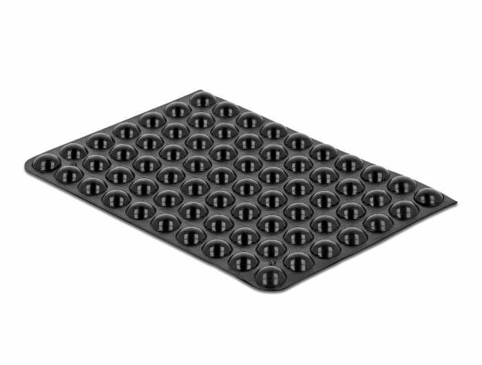 Delock Gummifüße rund selbstklebend 8 x 3 mm 70 Stück schwarz #2 