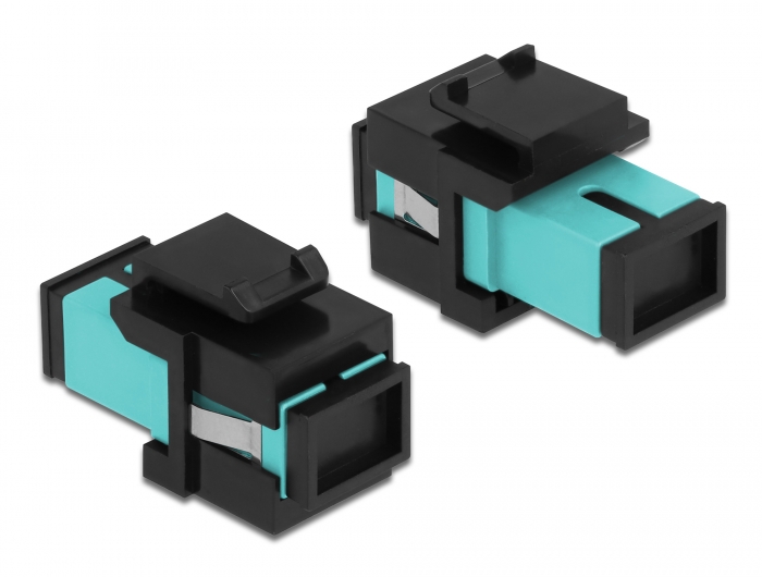 Delock Keystone Modul SC Simplex Buchse zu SC Simplex Buchse aqua / schwarz #2 