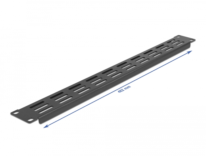 Delock 19″ Netzwerkschrank Panel mit Lüftungsschlitzen horizontal 1 HE schwarz #2 