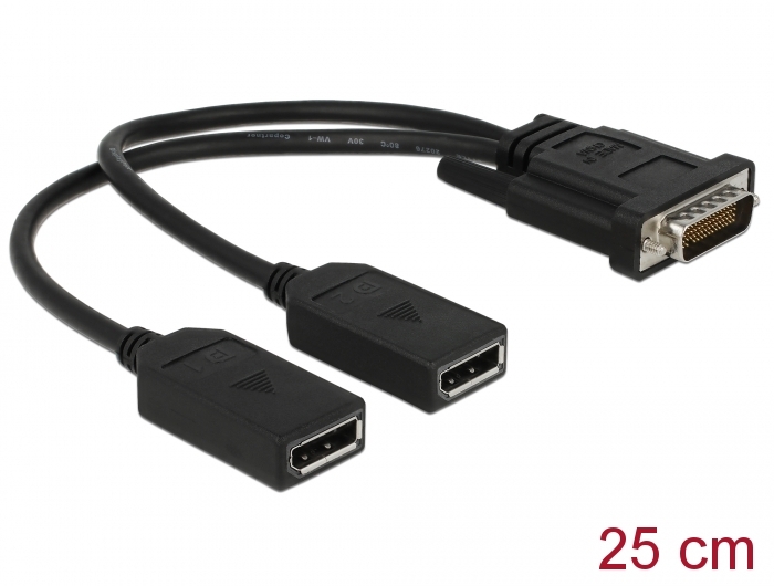 Delock Adapter DMS-59 Stecker > 2 x DP Buchse 25 cm #1 