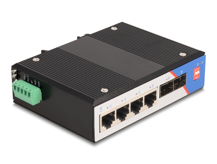 Delock Industrie Gigabit Ethernet Switch 4 Port RJ45 2 Port SFP für Hutschiene #3 