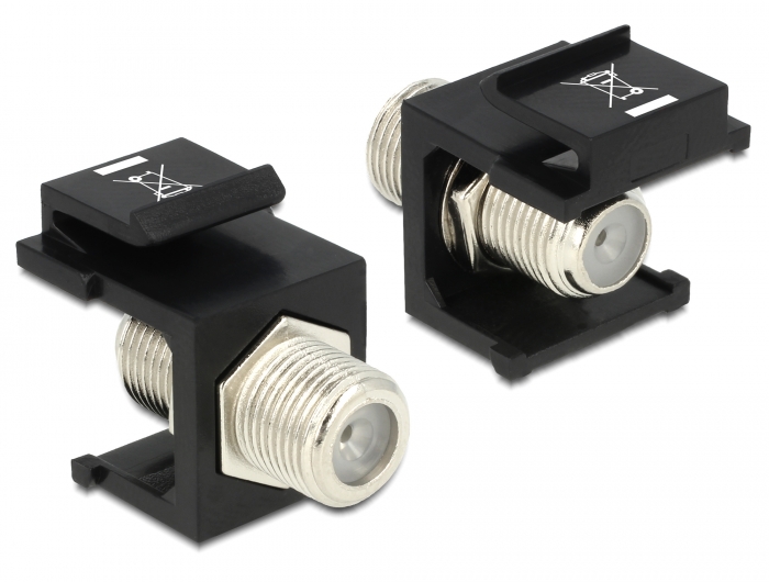 Delock Keystone Modul F Buchse zu F Buchse schwarz #1 