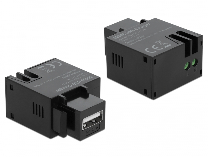 Delock Keystone Modul mit USB Typ-A Ladebuchse 2,1 A schwarz #2 