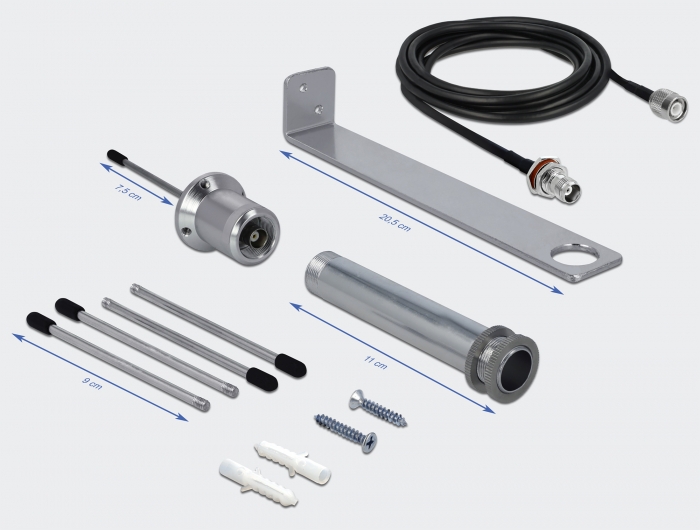 Delock LPWAN 868 MHz Antenne TNC Buchse 3 dBi Wandmontage outdoor #6 