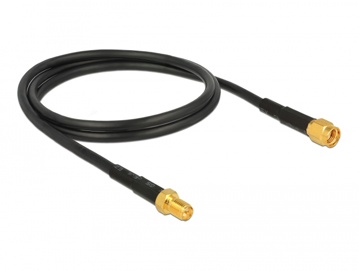 Delock Antennenkabel RP-SMA Stecker > RP-SMA Buchse CFD/RF200 1 m low loss #2 
