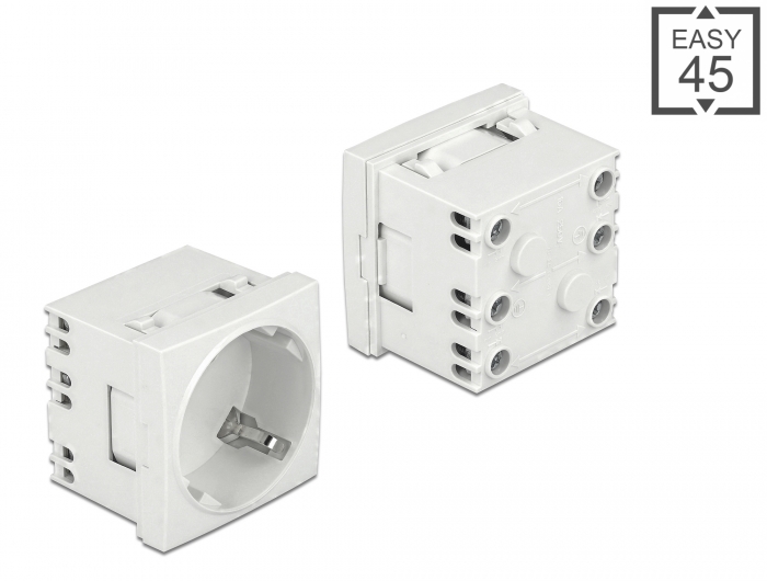Delock Easy 45 Schutzkontakt-Steckdose 45°-Anordnung erweiterbar 45 x 45 mm #1 