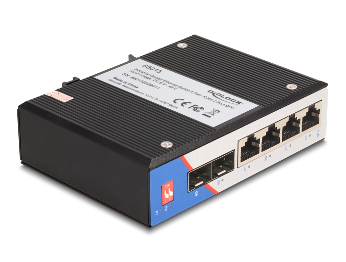 Delock Industrie Gigabit Ethernet Switch 4 Port RJ45 2 Port SFP für Hutschiene #2 
