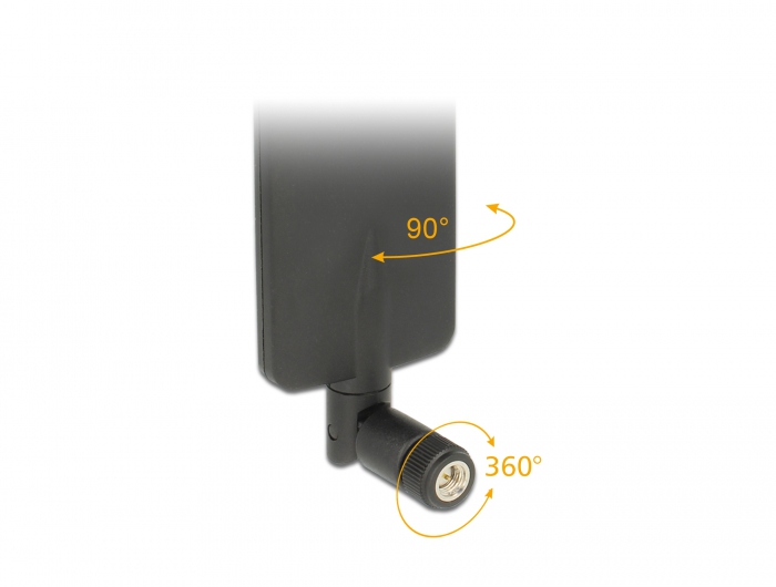 Delock LTE Antenne SMA Stecker 2 dBi omnidirektional drehbar mit Kippgelenk schwarz #2 