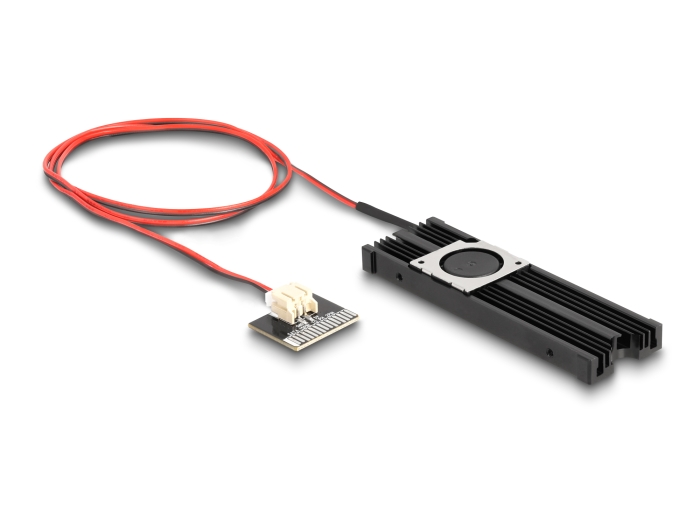 Delock Kühlkörper mit Lüfter für M.2 SSD 2280 schwarz #5 