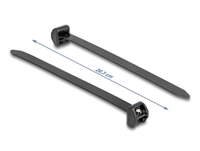 Delock Kabelbinder mit Metallzunge L 203 x B 12,7 mm 10 Stück schwarz #2 
