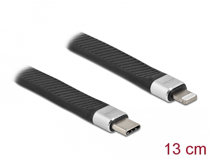 Delock FPC Flachbandkabel USB Type-C™ zu Lightning™ für iPhone™, iPad™ und iPod™ 13 cm #1 