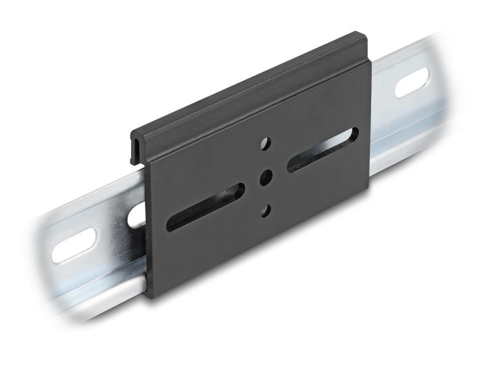 Delock Aluminium Montageclip für Hutschiene 80,0 x 47,8 mm schwarz #1 