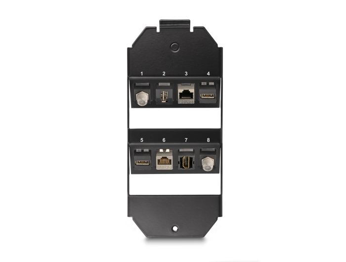 Delock Keystone Halterung 8 Port für Bodentank #4 