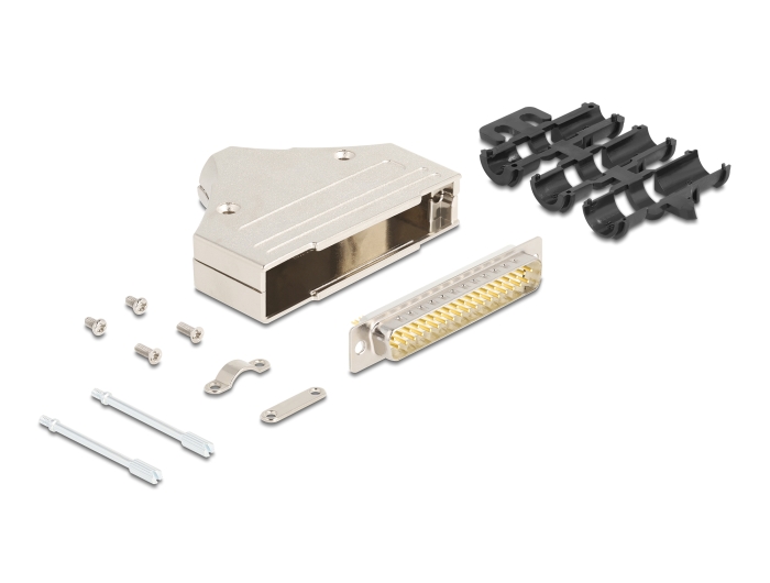 Delock Sub-D Steckergehäuse 37 Pin aus Metall inklusive Steckerverbinder Stecker und Montagematerial #1 