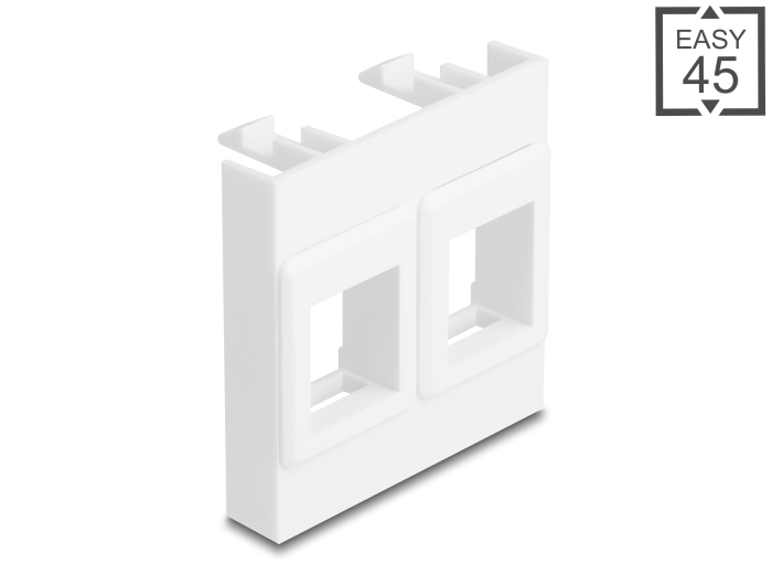 Delock Easy 45 Modul mit zwei Keystone Halterungen 45 x 45 mm, weiß / weiß #1 