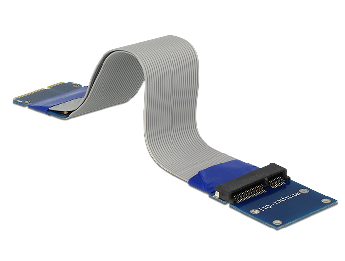Delock Verlängerung Mini PCI Express / mSATA Stecker > Slot Riser Karte mit flexiblem Kabel 13 cm #2 
