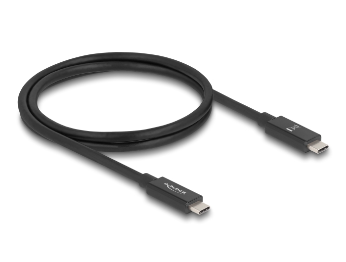 Delock USB 80 Gbps Kabel USB Type-C™ Stecker zu Stecker 16K 60 Hz PD 3.1 240 W E-Marker koaxial 1 m schwarz #2 
